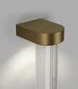 lighting republic-edge wall light-old brass-clear ribbed-close up 2-on.webp