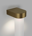 lighting republic-edge wall light-old brass-frosted ribbed-close up 2-on.webp