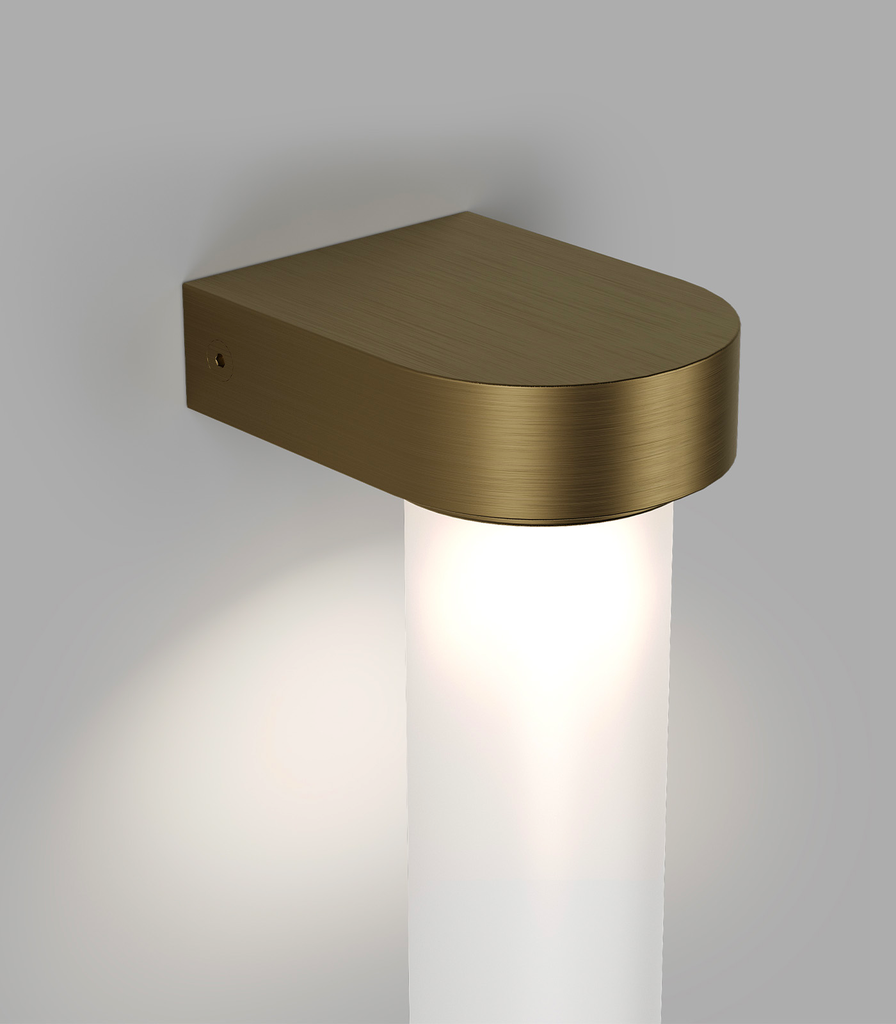 lighting republic-edge wall light-old brass-frosted-close up 2-on.webp