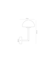 lightco-dome long arm wall light-tech drawing.webp