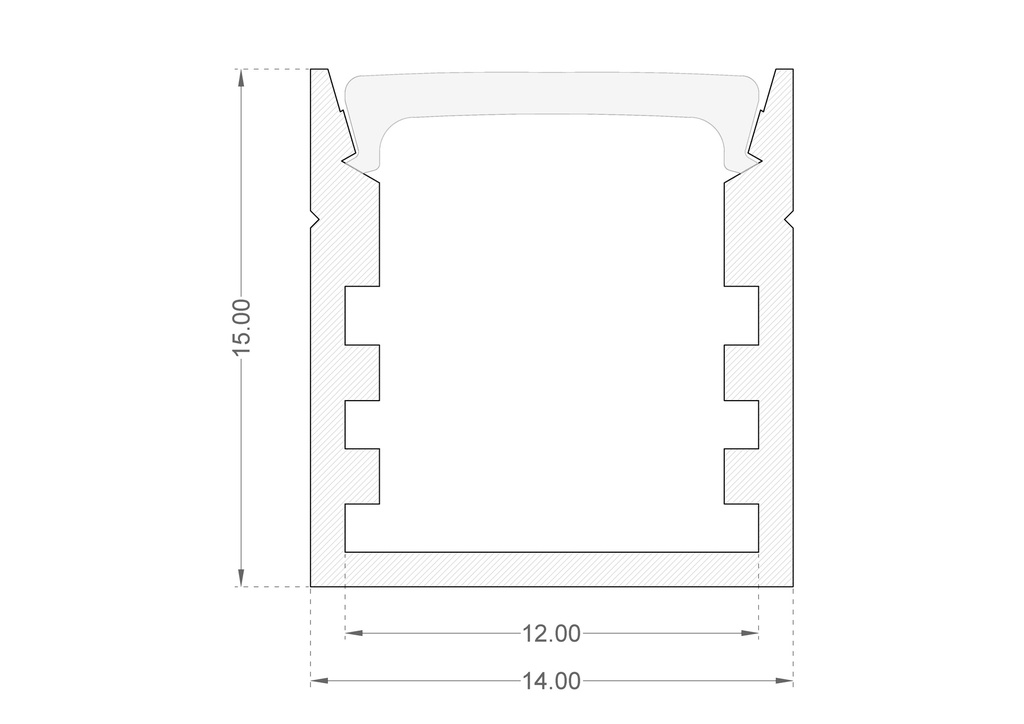 Tall Surface Mounting Profile Dimensions