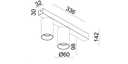 Kanon Double Bar Spot - Line Drawing