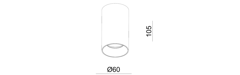 Kanon Surface Mount - Line Drawing