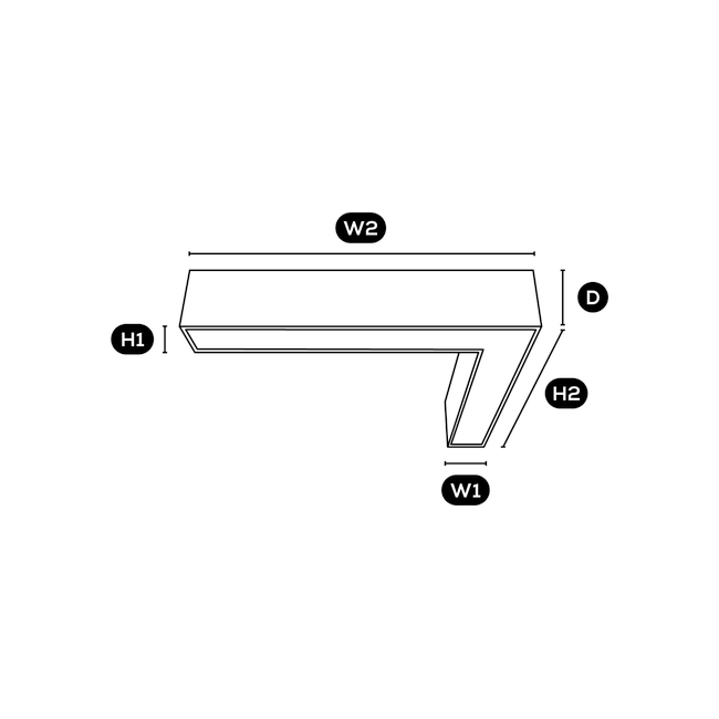 Line Opal Corner - Dimension Drawing