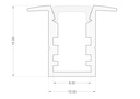 Mini Recessed Mounting Profile Dimensions