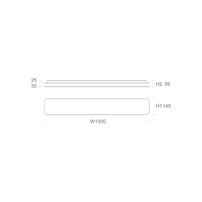 Verso Office 1500mm Dimension Drawing