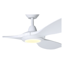 Kurra Ceiling Fan - White light close-up
