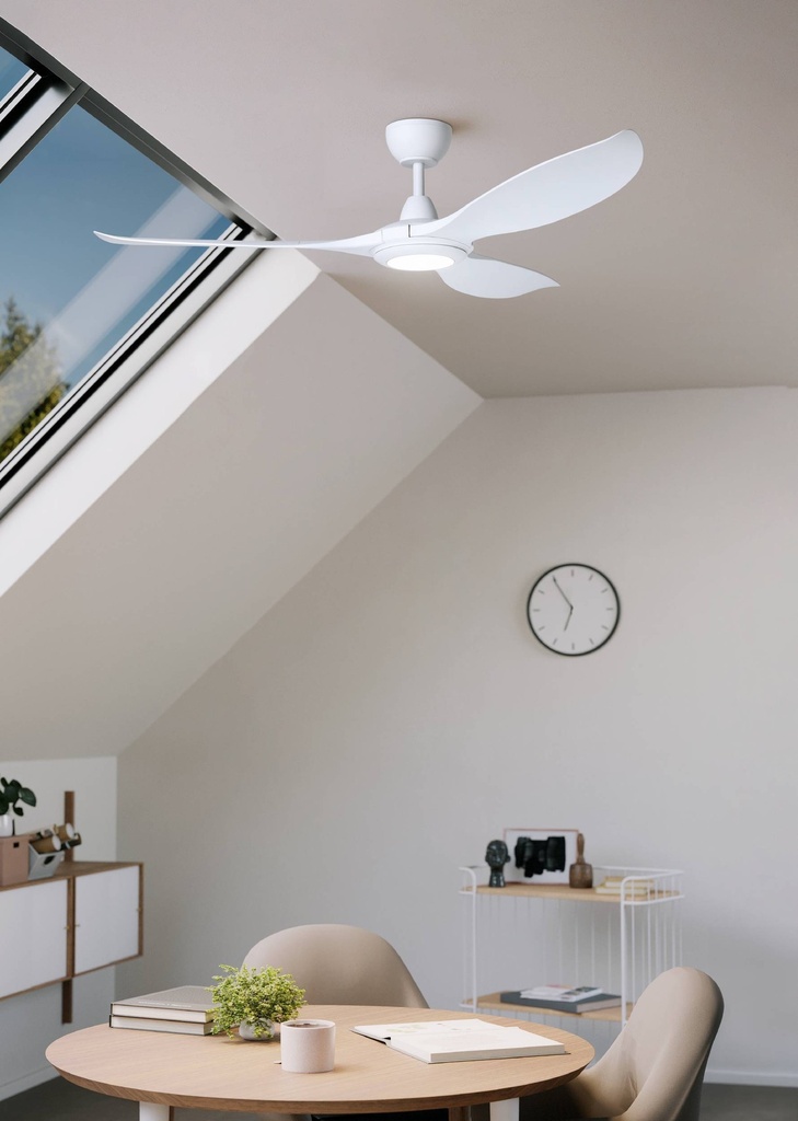 Kurra Ceiling Fan - In the home, light on