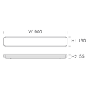 Slice Long 900mm Dimension Drawing
