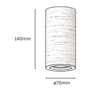 Wisp Travertine Surface Mounted Downlight - Dimension Drawing (Lava)