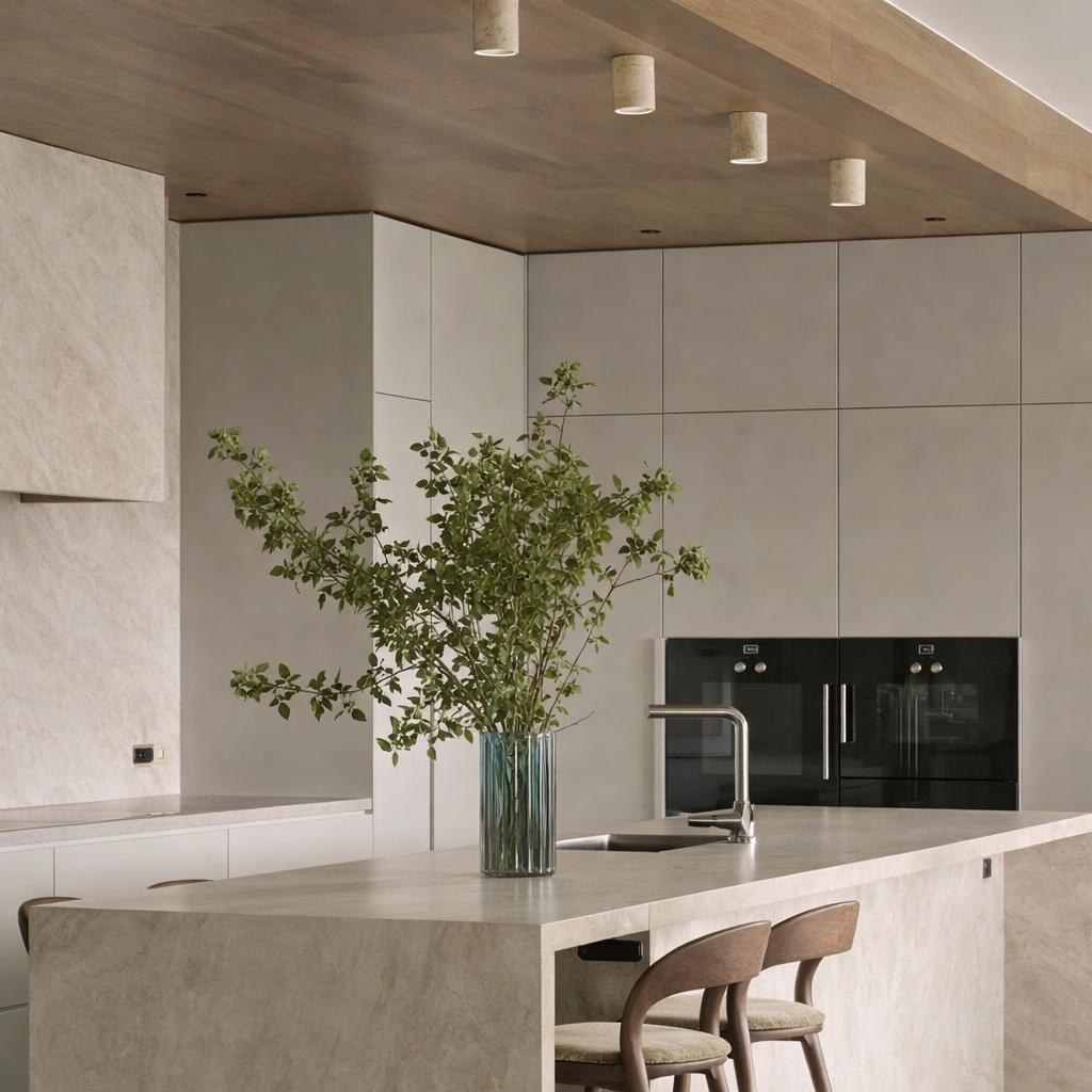 Wisp Travertine Surface Mounted Downlight - Lifestyle 3