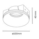 Nura Soop Plaster Trimless Downlight - Dimension Drawing