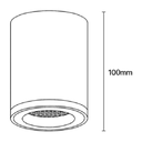 Carbon Aluminium Surface Mounted Downlight - Dimension Drawing