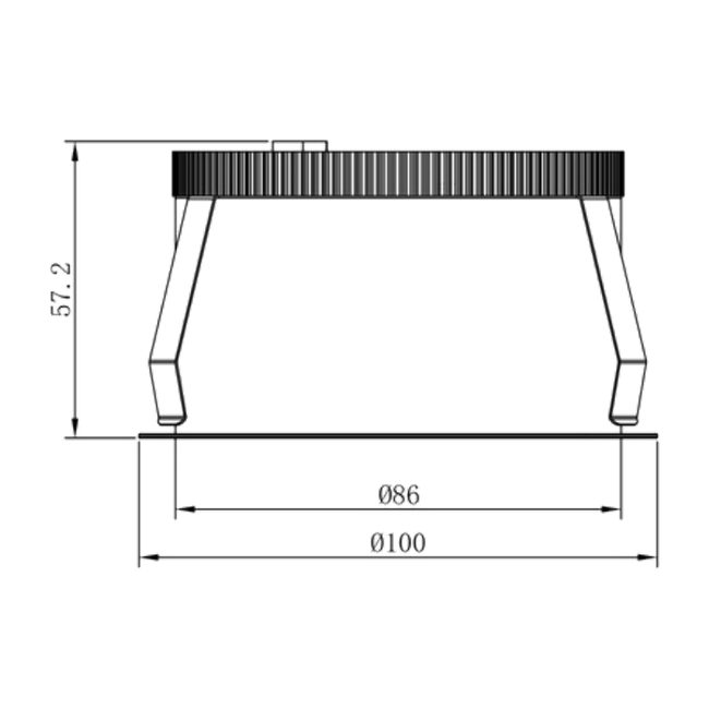 Pebble Invisible LED Downlight - Dimension Drawing