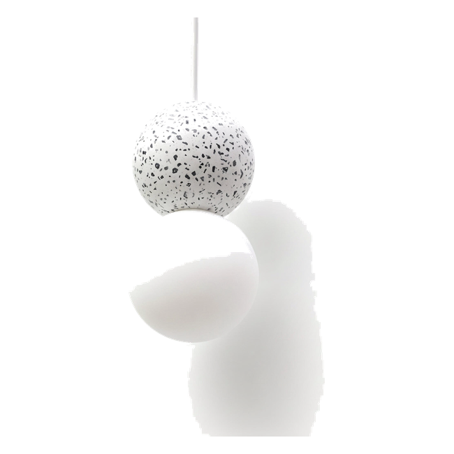Noir Terrazzo Pendant Light - White