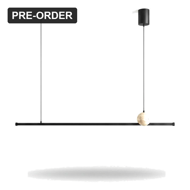 Rivo Travertine Linear Pendant Light - 2100mm