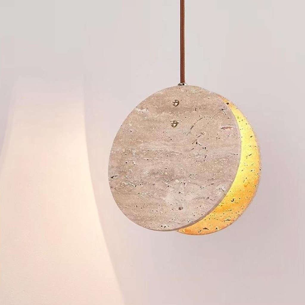 Nacre Natural Travertine Pendant Light - Lifestyle 3