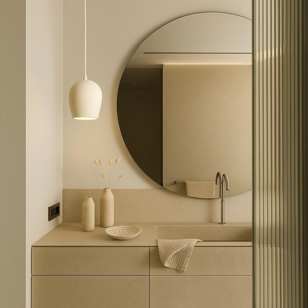 Clay Drop Natural Concrete Pendant Light - Lifestyle 3