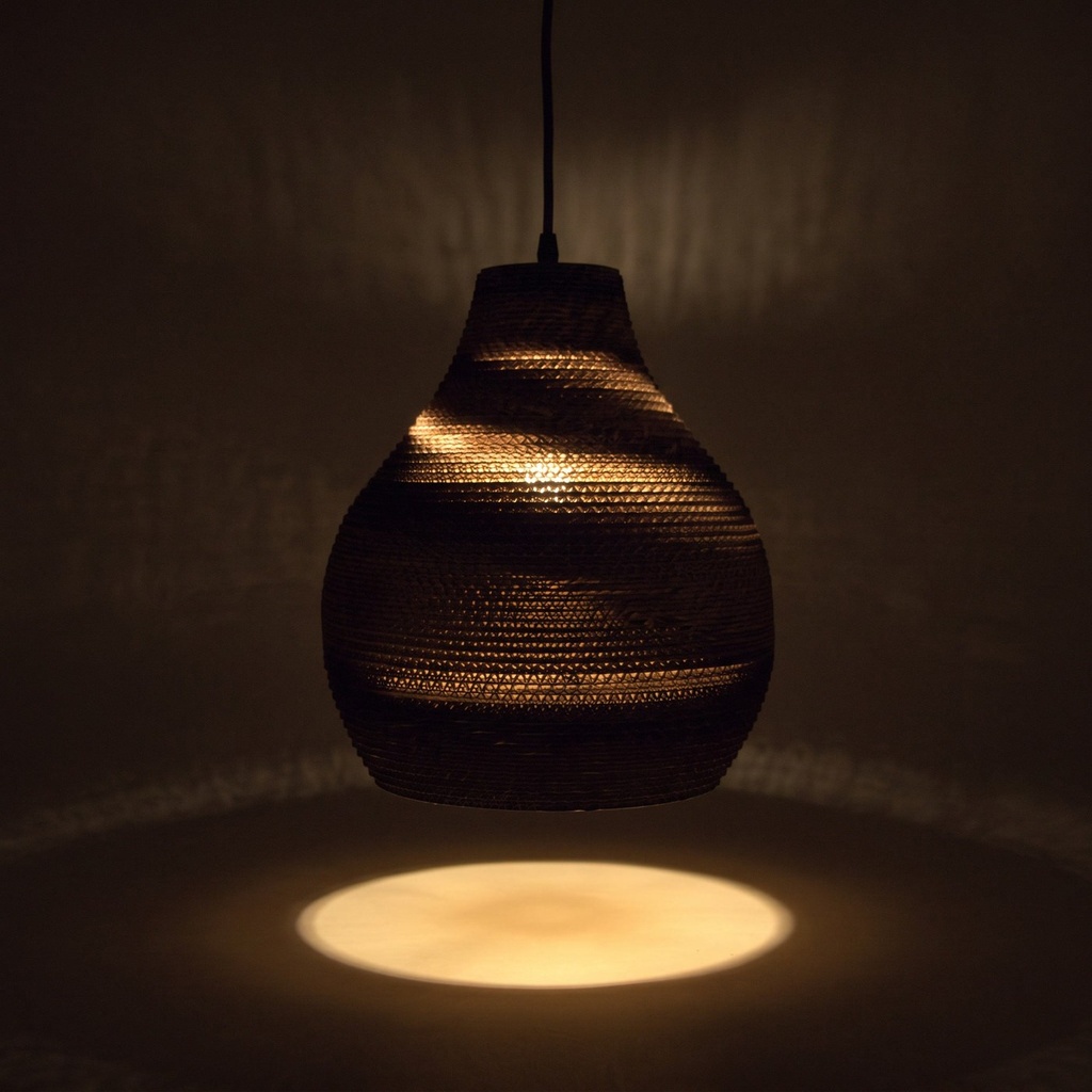 Solis Cone Recycled Cardboard Pendant Light - Lifestyle 2