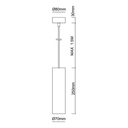 Onyx Concrete Pendant Light - Dimension Drawing