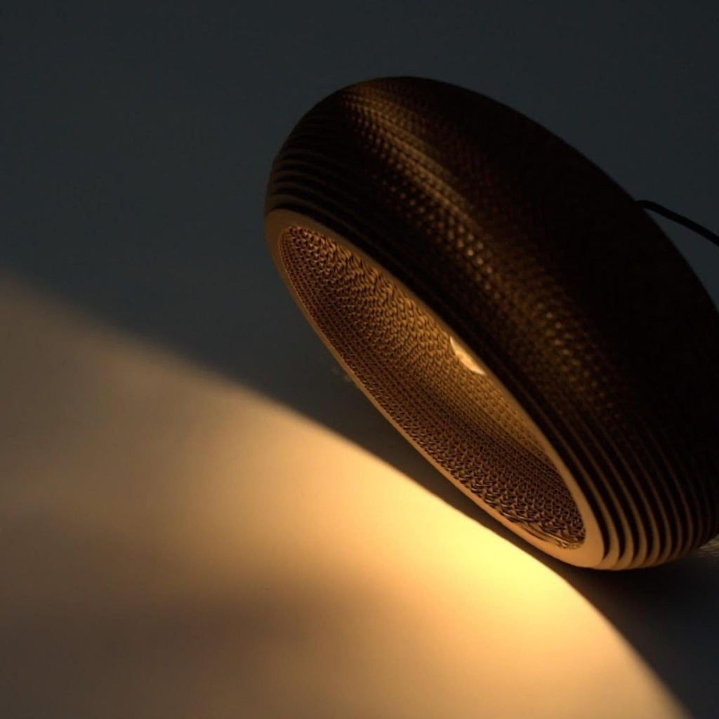 Zanora Oval Recycled Cardboard Pendant Light - Lifestyle 2