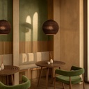 Zanora Round Recycled Cardboard Pendant Light - Lifestyle 3