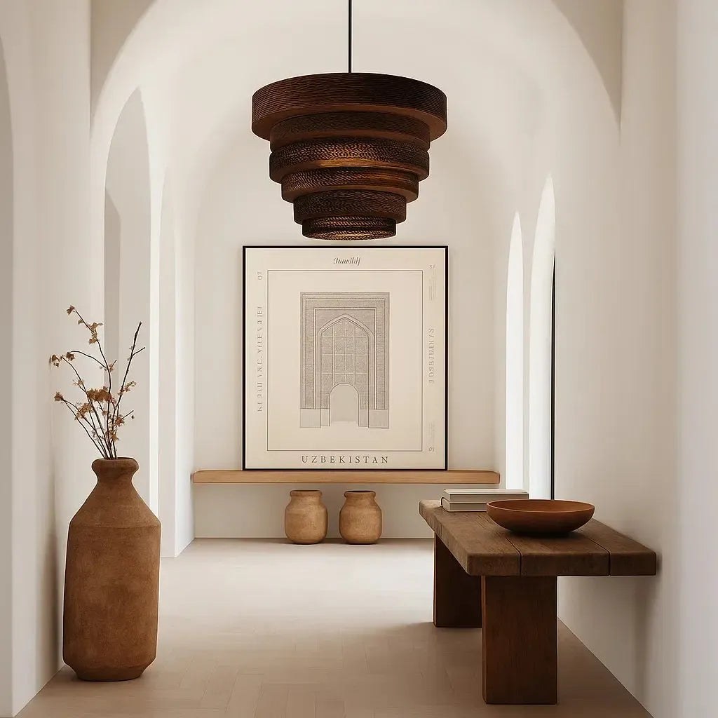 Dune Recycled Cardboard Pendant Light - Lifestyle 1
