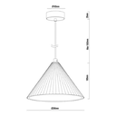 Molten Plaster Pendant Light - Dimension Drawing