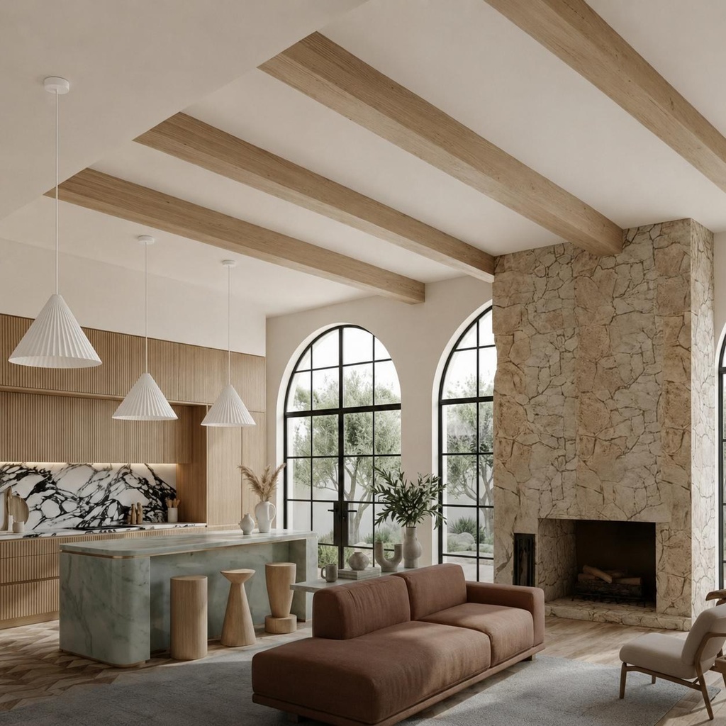 Molten Plaster Pendant Light - Lifestyle 1