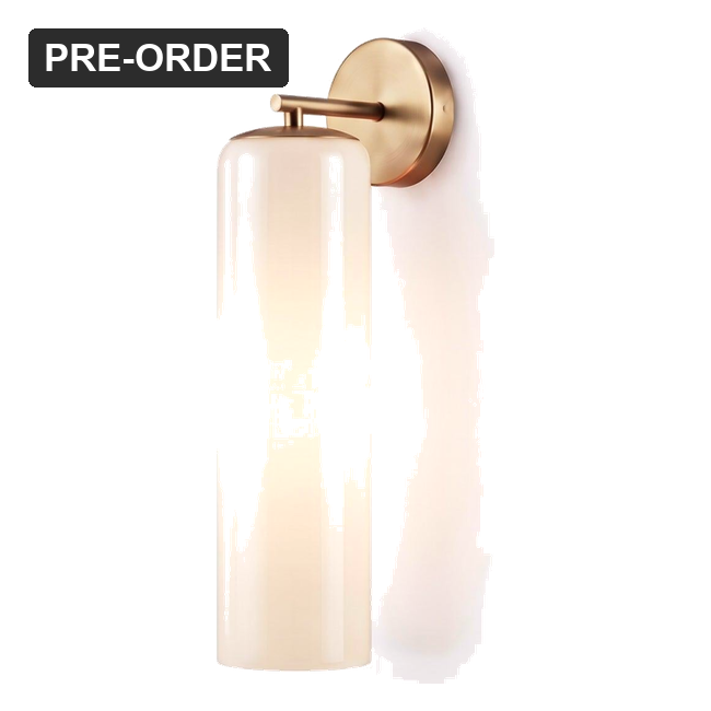 Siena Glass Wall Light - Opal Glass, Brass