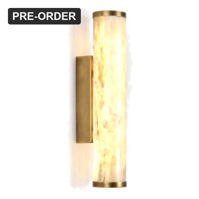 Alba Kari Ice Jade Indoor Wall Light - Brass