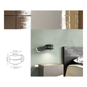 Aro Marble Wall Light - Dimension Drawing (Verde Tikal Marble)
