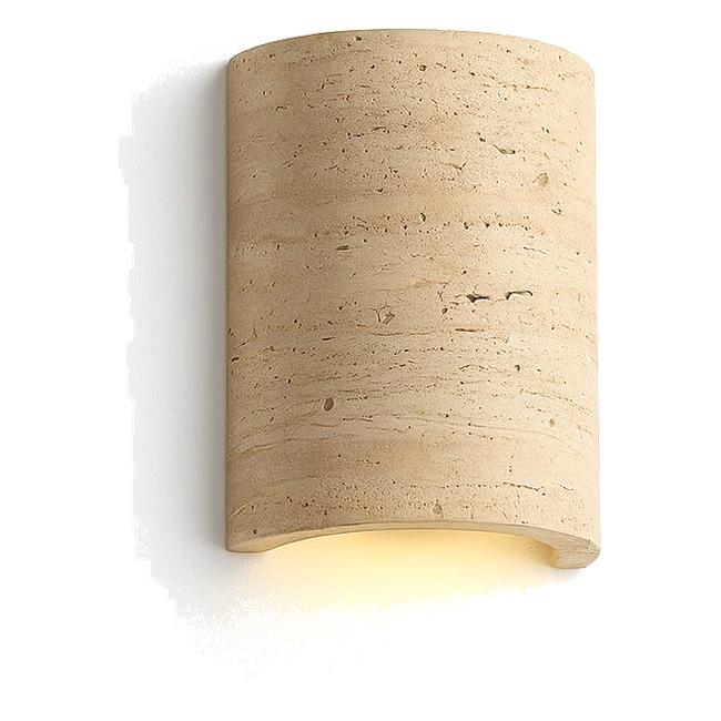 Wisp Travertine Indoor Up/Down Wall Light - Natural