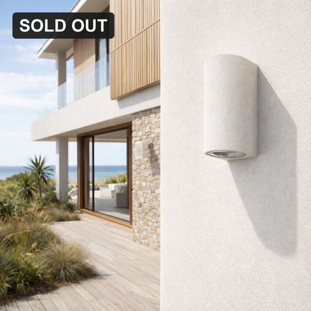 Blaze Sandstone Outdoor Up/Down Wall Light - Lifestyle 1