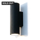 Aurora Concrete Outdoor Up/Down Wall Light - Black