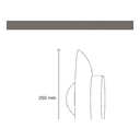 Aska Natural Stone Wall Sconce - Dimension Drawing