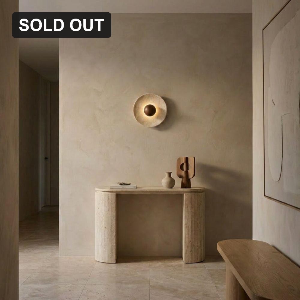 Aska Natural Stone Wall Sconce - Lifestyle 1