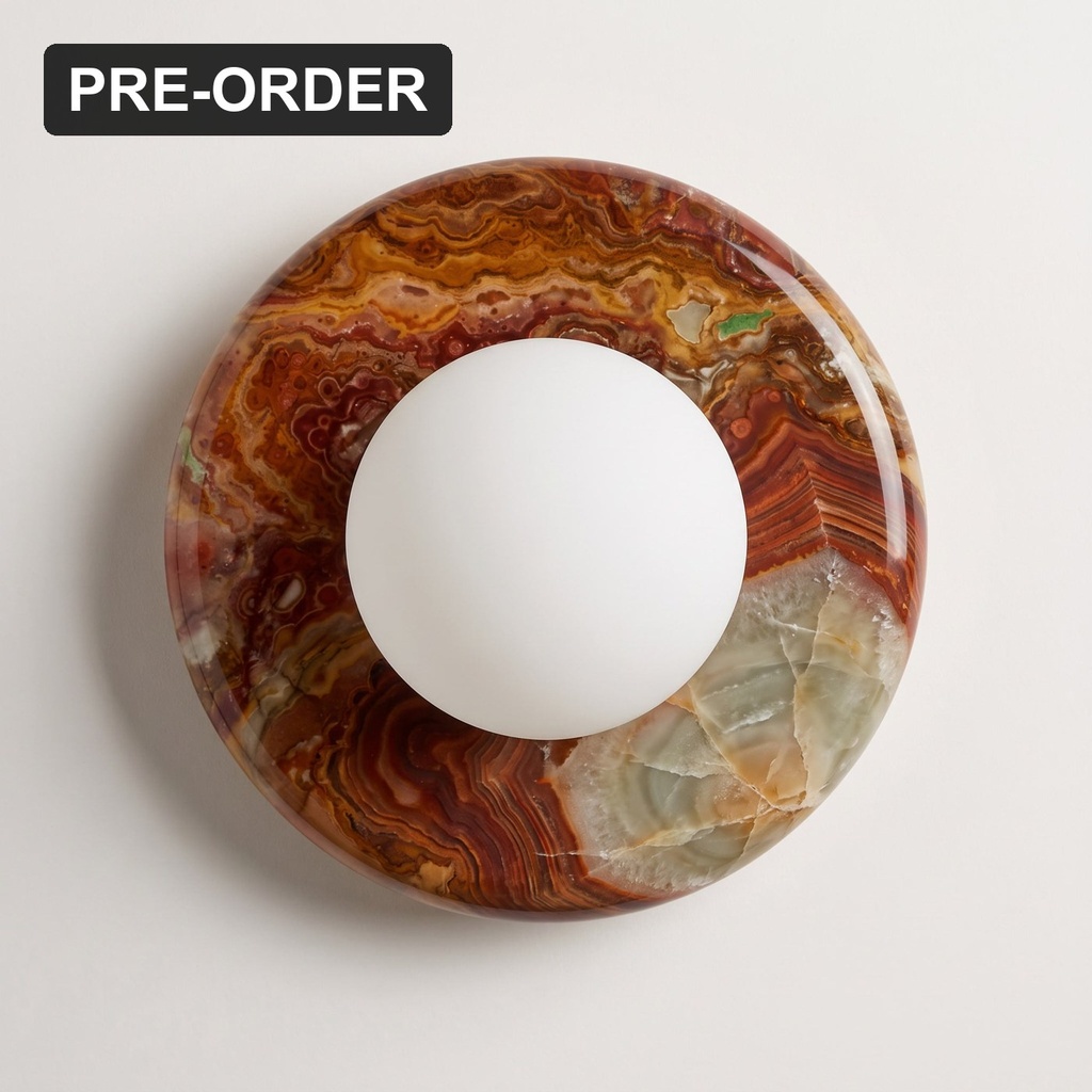Bruma Jade Onyx Stone Wall Sconce - Lifestyle 1