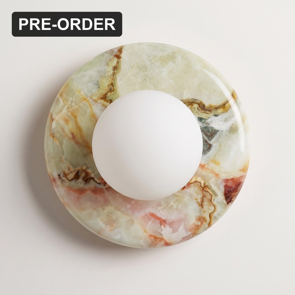 Bruma Jade Onyx Stone Wall Sconce - Lifestyle 2