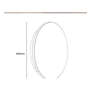 Selene White Plaster Halo Wall Light - Dimension Drawing