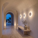 Selene White Plaster Halo Wall Light - Lifestyle 1