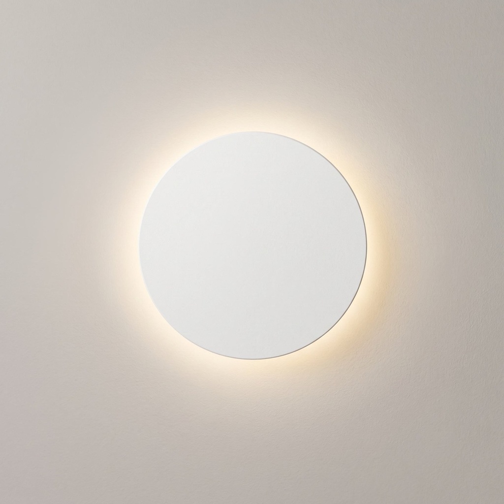 Selene White Plaster Halo Wall Light - Lifestyle 2