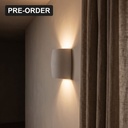 Lucca White Plaster Up/Down Wall Light - Lifestyle 1