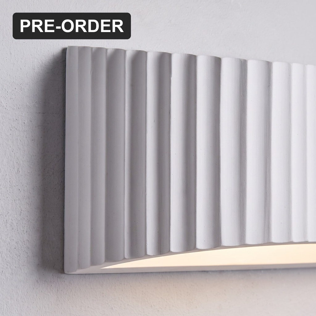 Numa Plaster Ribbed Indoor Wall Light - Lifestyle 3
