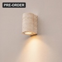 Marmo Travertine Fixed Down Outdoor Wall Light - Lifestyle 1