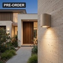 Marmo Travertine Fixed Down Outdoor Wall Light - Lifestyle 2