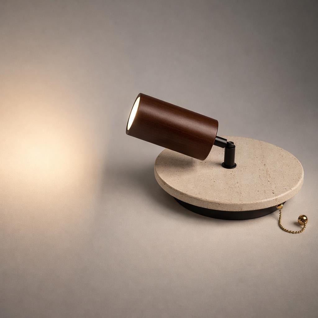 Brim Natural Travertine Indoor Wall Light - Lifestyle 2