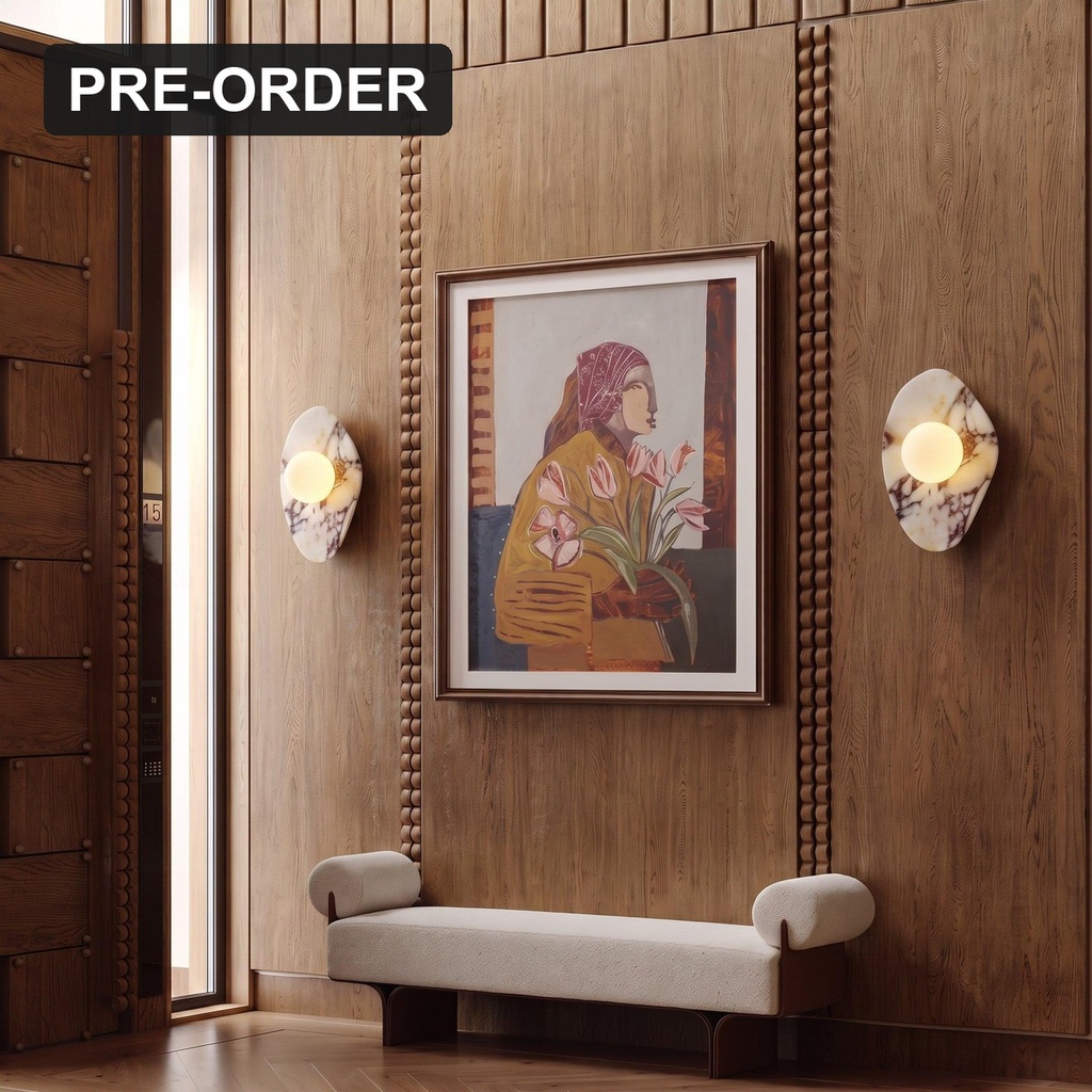 Avora Bulgari Marble Wall Sconce - Lifestyle 1