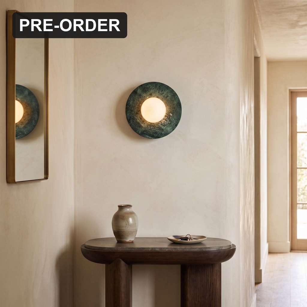 Brina Verde Guatemala Marble Wall Sconce - Lifestyle 2
