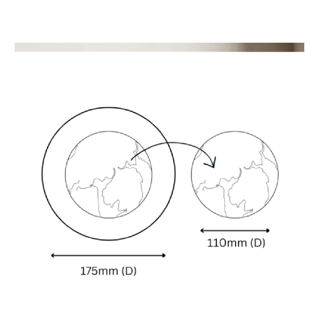 Oden Alabaster Wall Sconce - Dimension Drawing